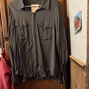 Mossimo Supply Co. Men's Black Casual Button Down Shirt